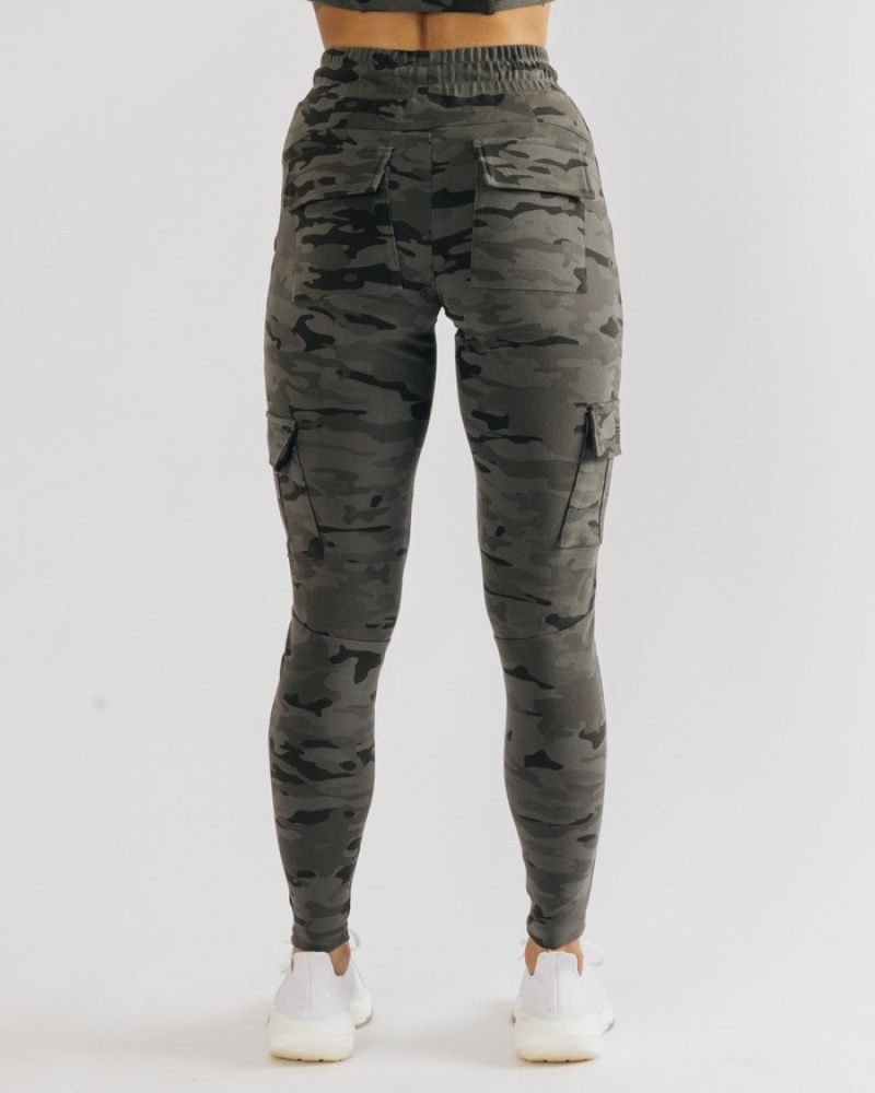 Alphalete Identity Cargo Joggingbroeken Dames Camo | 80BFPYUEC