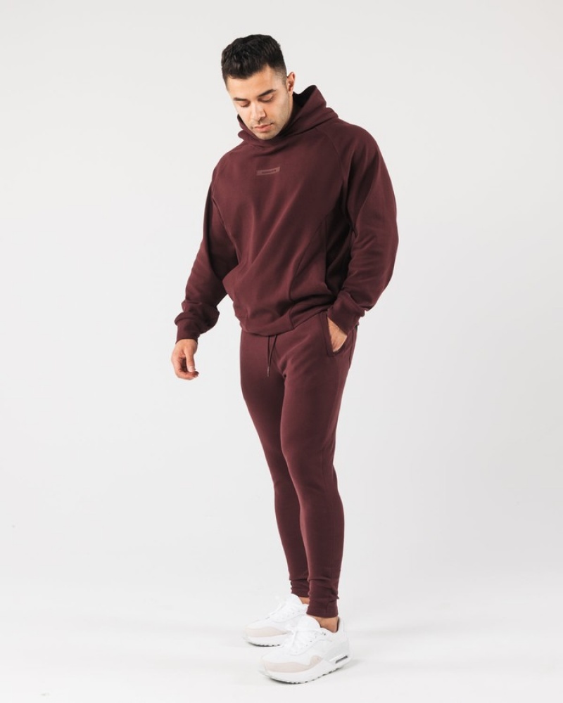 Alphalete Identity Pro Hoodie Heren Bordeaux | 51DBQNULR