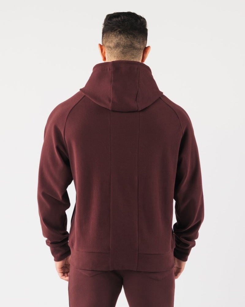 Alphalete Identity Pro Hoodie Heren Bordeaux | 51DBQNULR