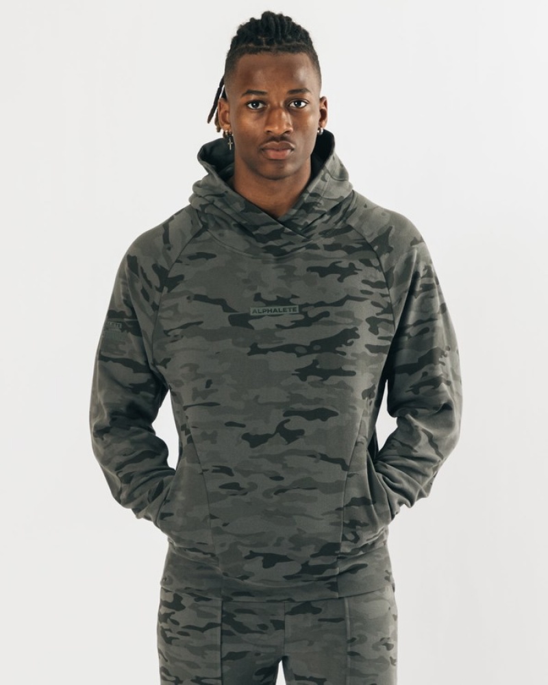 Alphalete Identity Pro Hoodie Heren Camo | 56SKBVXFY