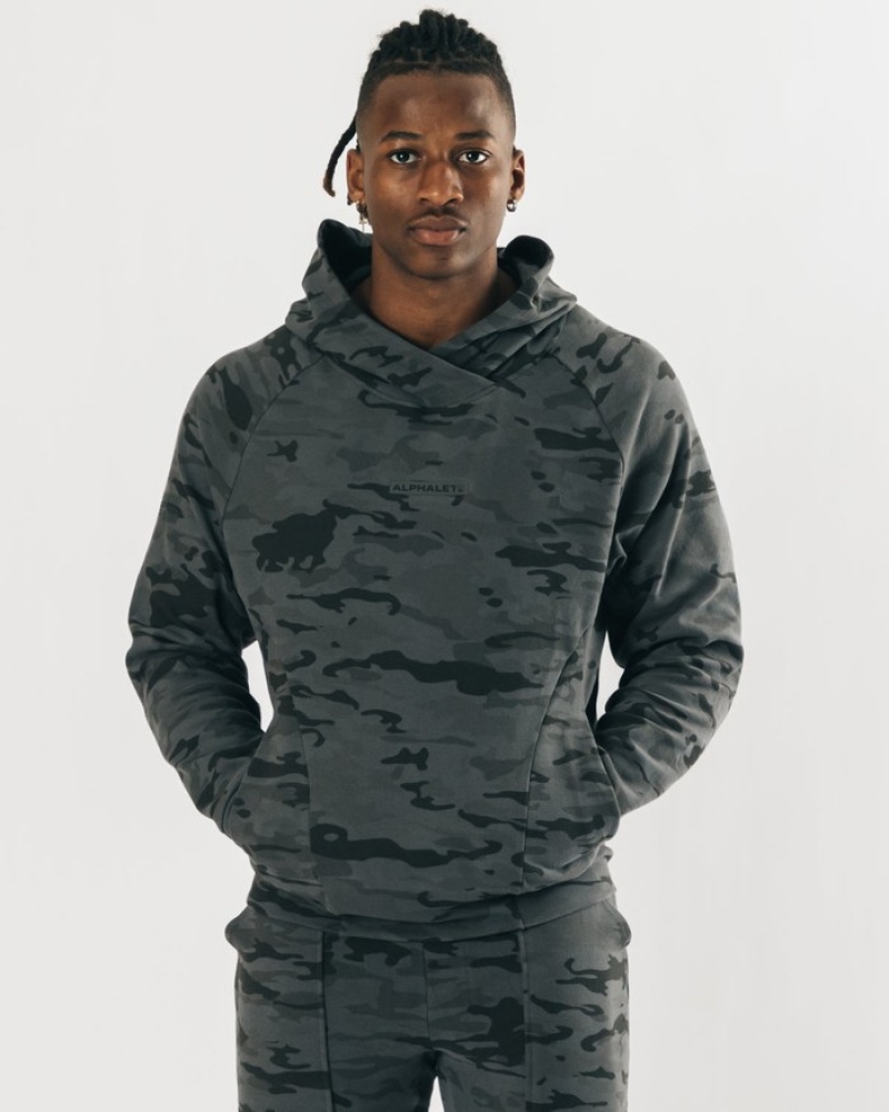 Alphalete Identity Pro Hoodie Heren Camo | 24YRAWJKZ