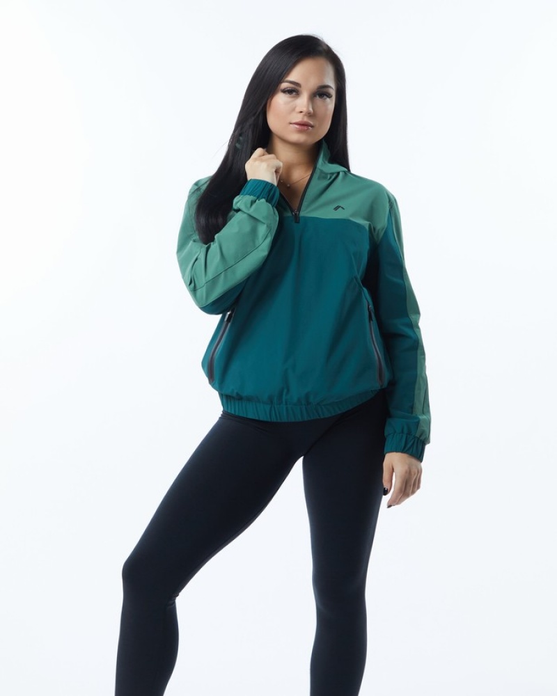 Alphalete Infinity Tech Jassen Dames Groen | 54HUDFOAI