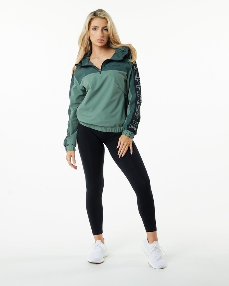 Alphalete Infinity Tech Jassen Dames Olijfgroen | 30OCRSYND