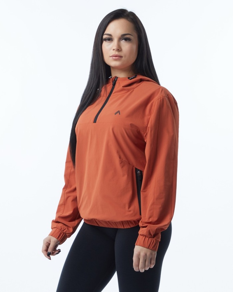 Alphalete Infinity Tech Jassen Dames Oranje | 28ESBTIMA