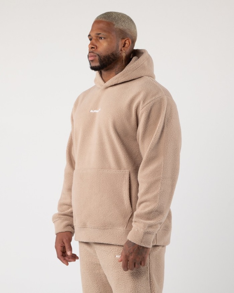 Alphalete King Hoodie Heren Beige | 79IHXZTVO