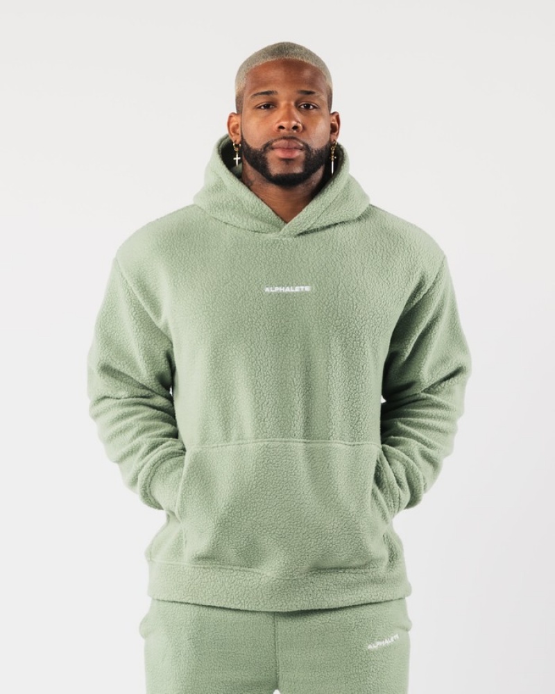 Alphalete King Hoodie Heren Olijfgroen | 12ZCEUGDR