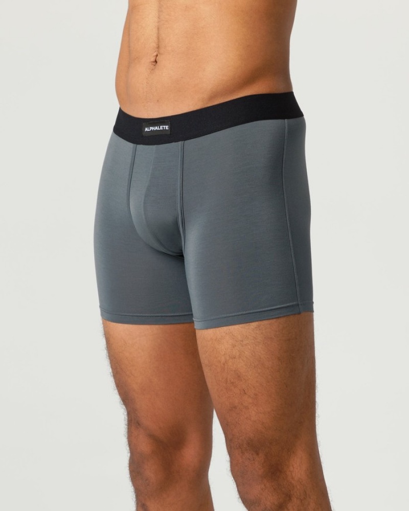 Alphalete Klassieke Boxer 3pk Ondergoed Heren Zwart | 50MBSDKOW