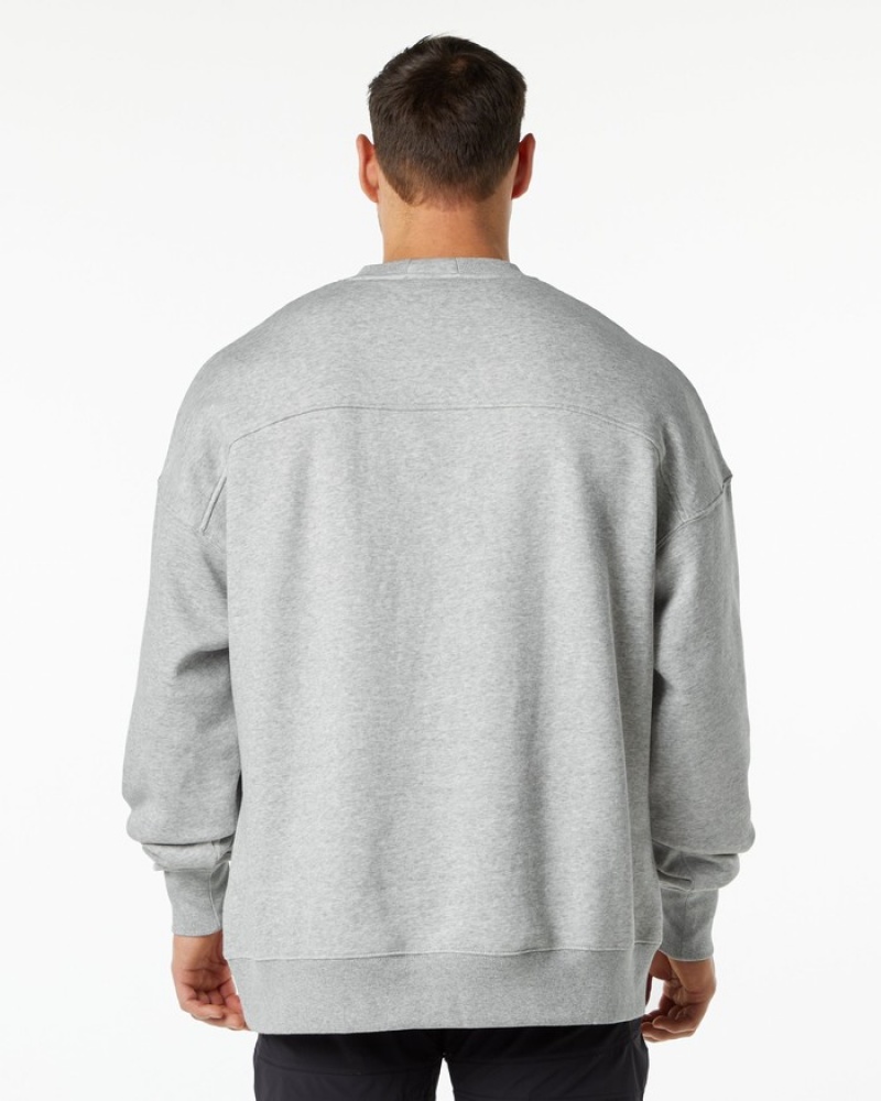 Alphalete Klassieke Crew Sweatshirt Heren Grijs | 15TIQAJLY