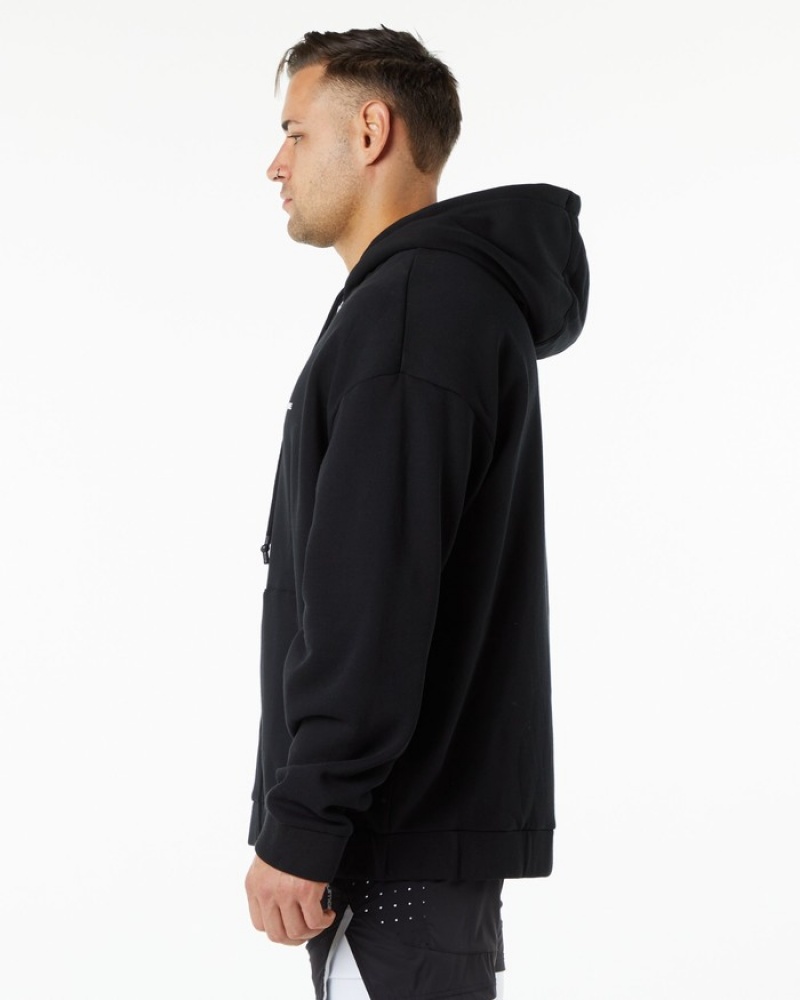 Alphalete Klassieke Full-Zip Jassen Heren Zwart | 79BTDXAFW