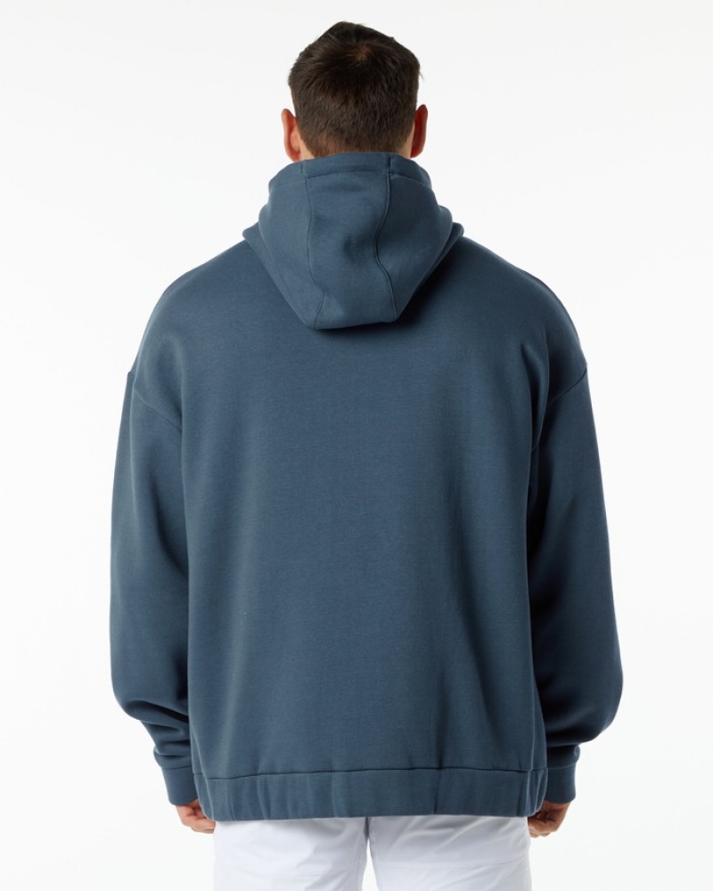 Alphalete Klassieke Full-Zip Jassen Heren Blauw | 45TMYISRD