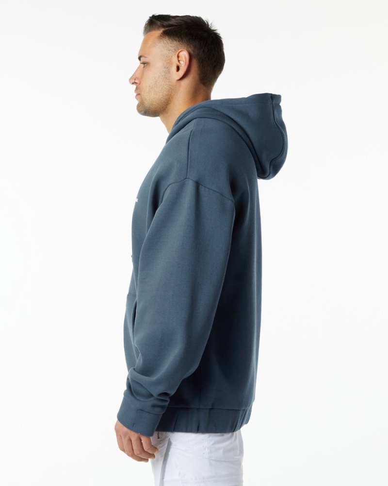 Alphalete Klassieke Full-Zip Jassen Heren Blauw | 45TMYISRD