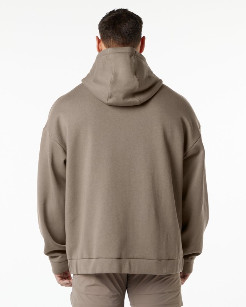 Alphalete Klassieke Full-Zip Jassen Heren Beige | 50RFUJXSA