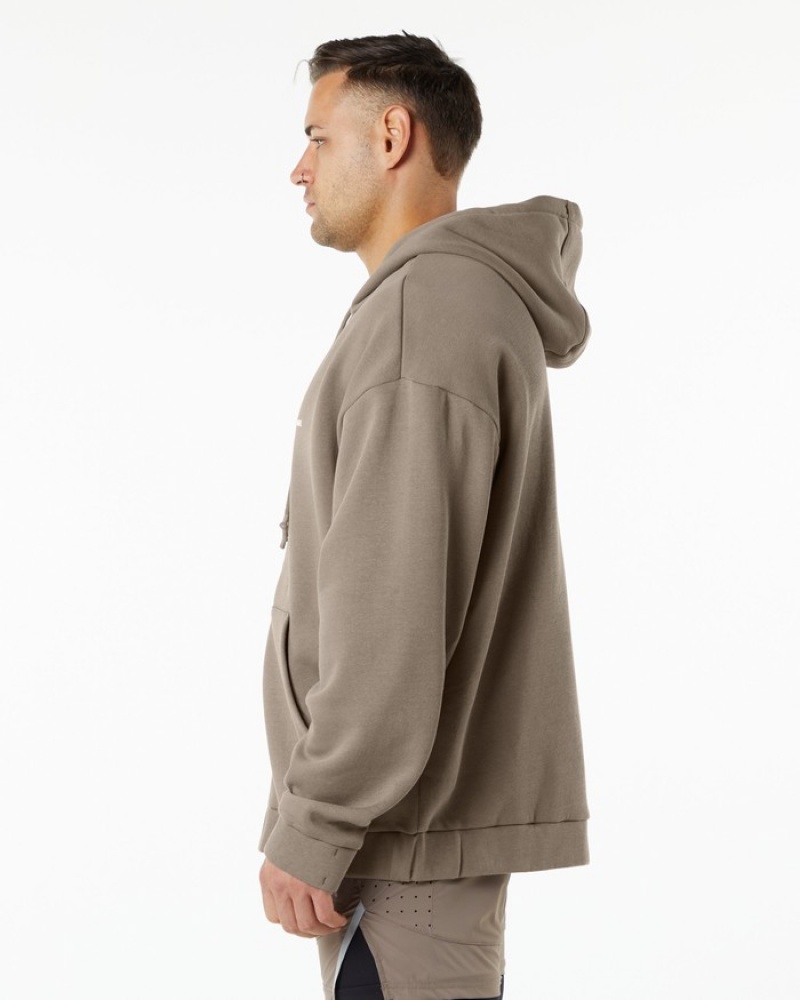 Alphalete Klassieke Full-Zip Jassen Heren Beige | 50RFUJXSA