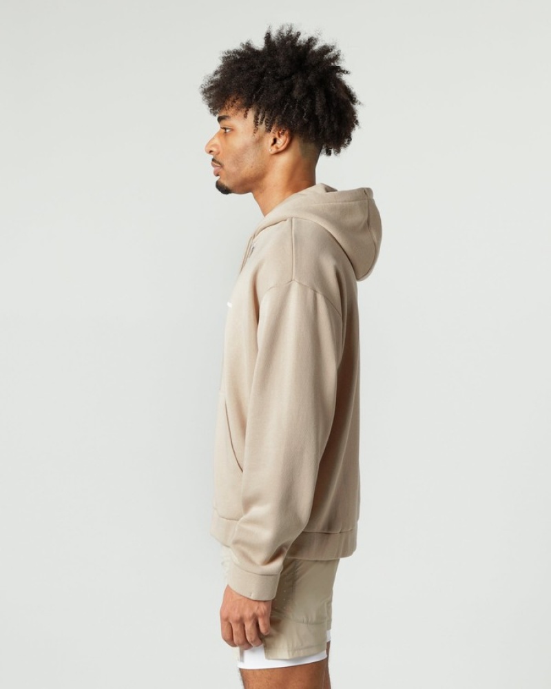 Alphalete Klassieke Full-Zip Jassen Heren Beige | 69RIZVUMB