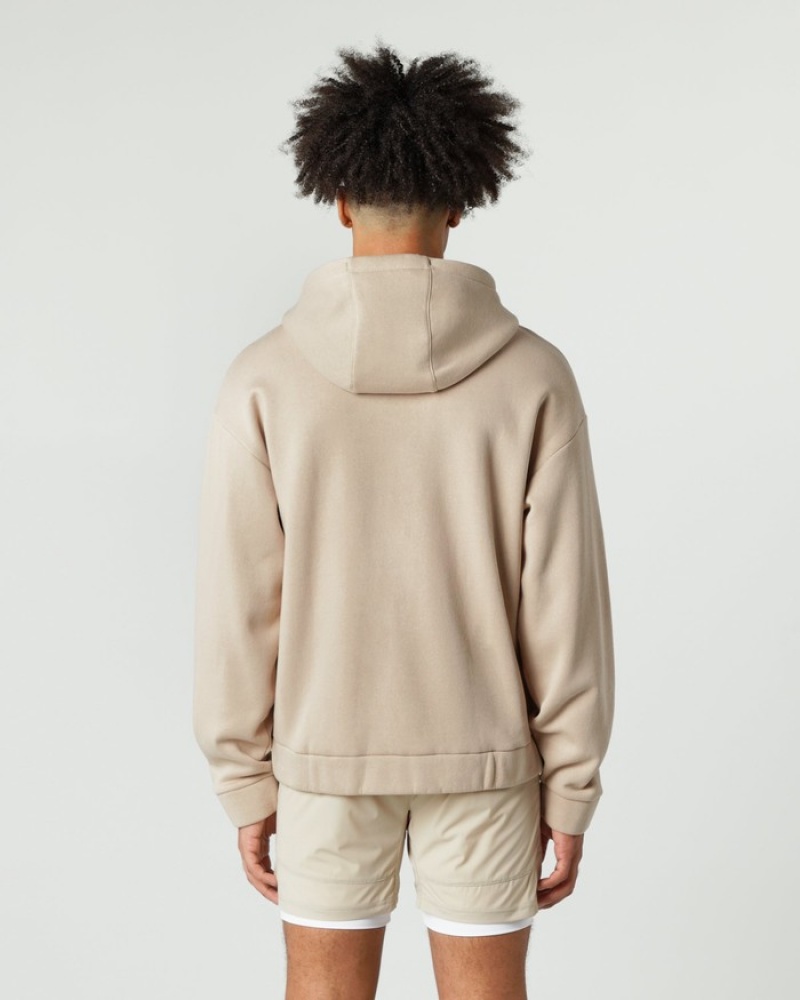 Alphalete Klassieke Full-Zip Jassen Heren Beige | 69RIZVUMB