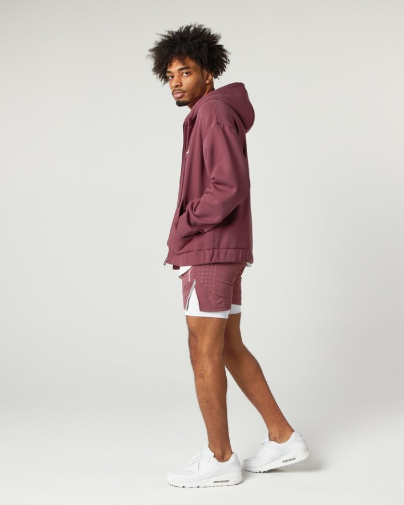 Alphalete Klassieke Full-Zip Jassen Heren Bordeaux | 82AGCSBIO