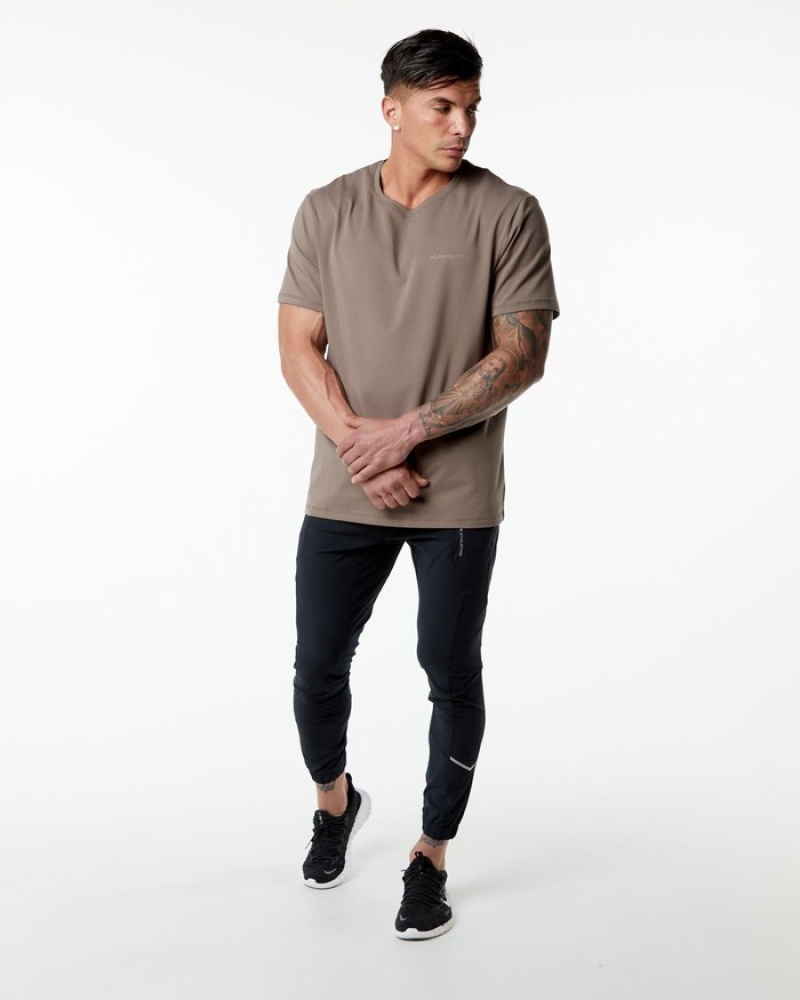 Alphalete Klassieke Overhemd Heren Beige | 10YFHKEOJ