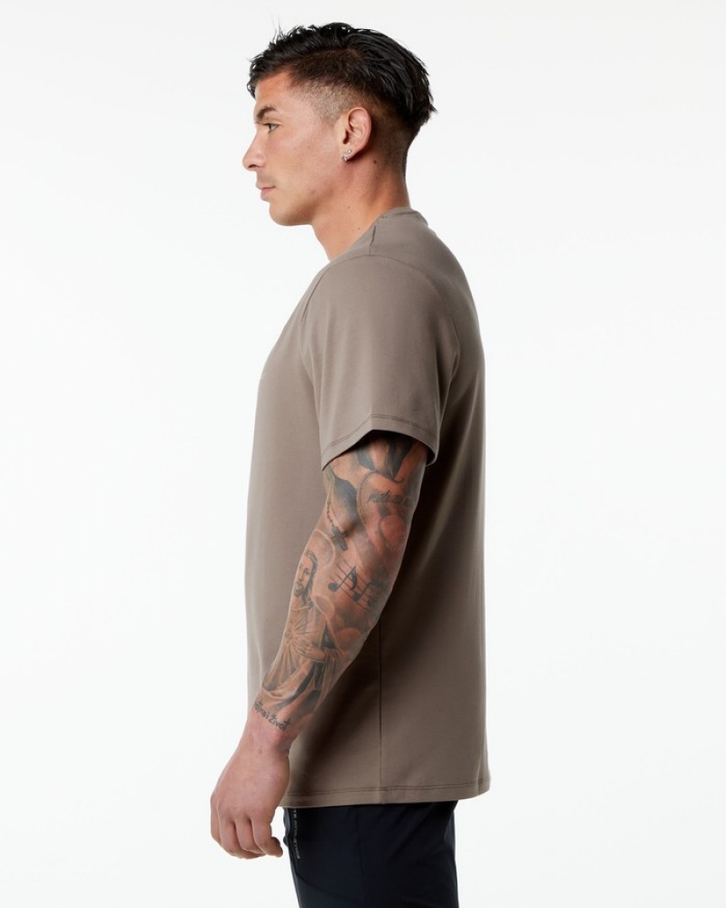 Alphalete Klassieke Overhemd Heren Beige | 10YFHKEOJ