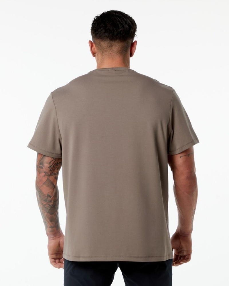 Alphalete Klassieke Overhemd Heren Beige | 10YFHKEOJ