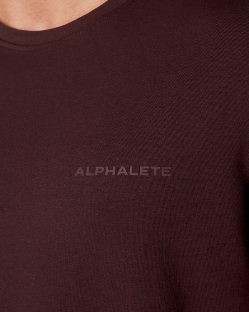 Alphalete Klassieke Overhemd Heren Bordeaux | 05KNHOSDL