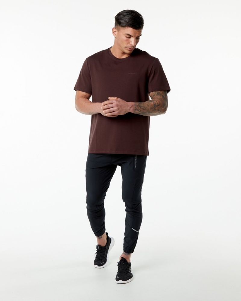 Alphalete Klassieke Overhemd Heren Bordeaux | 05KNHOSDL