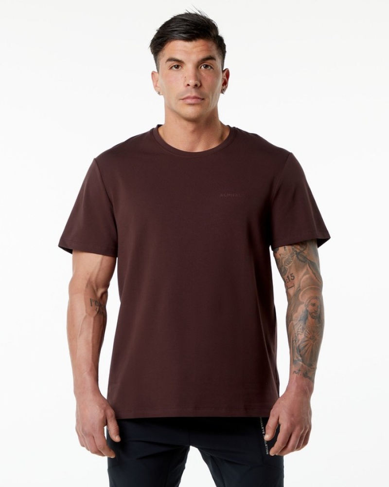 Alphalete Klassieke Overhemd Heren Bordeaux | 05KNHOSDL