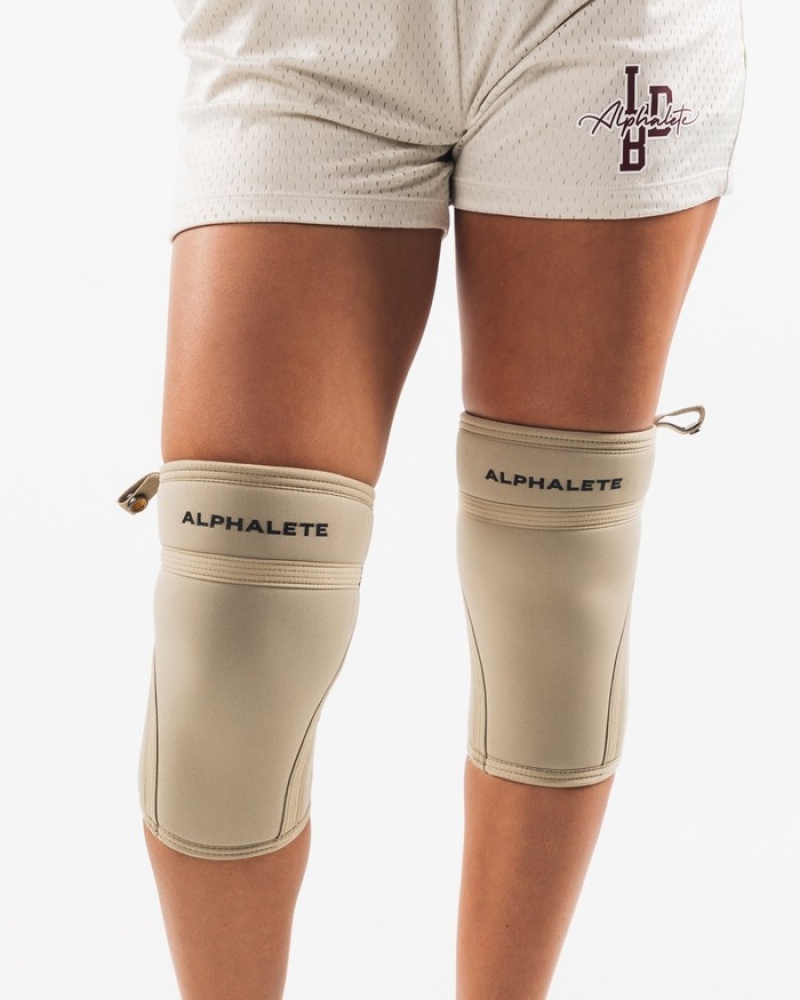 Alphalete Knee Sleeves Andere Accessoires Heren Beige | 37KFWCZTM