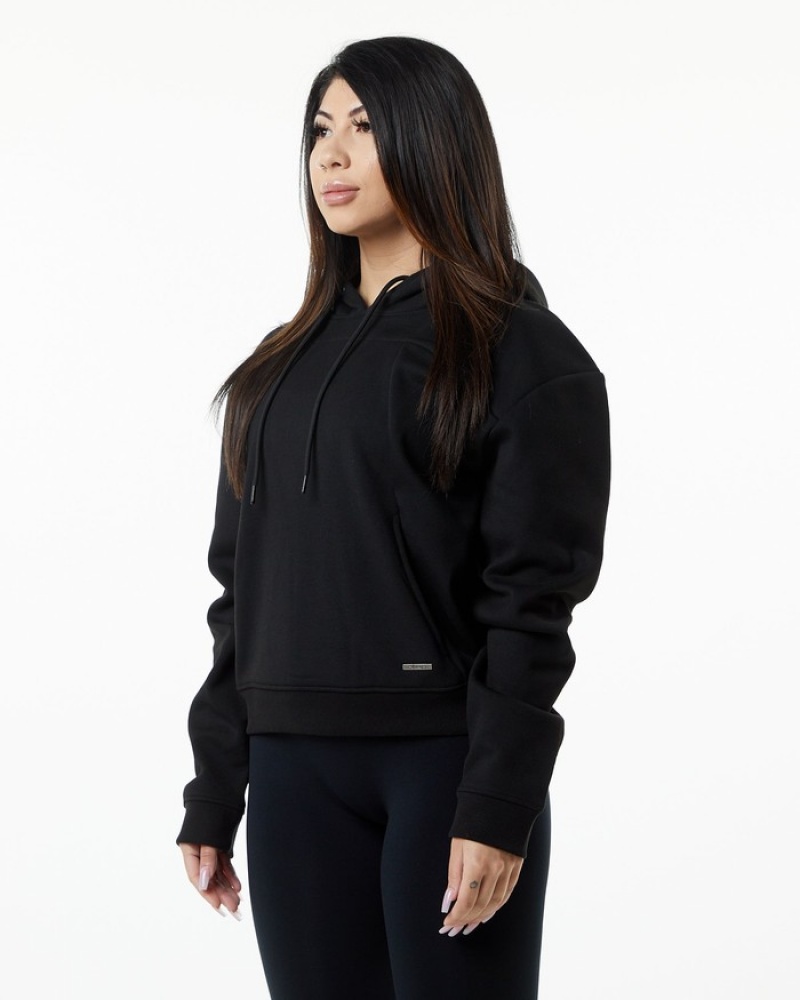 Alphalete Monarch Hoodie Dames Zwart | 80WNZAQRX