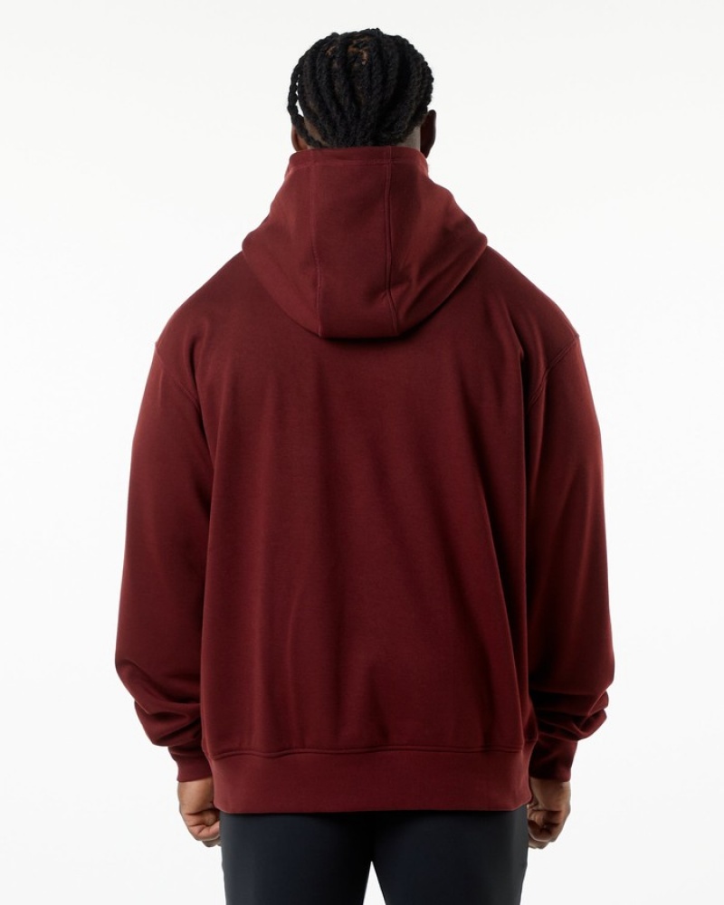 Alphalete Monarch Hoodie Heren Bordeaux | 46UNDIQVM