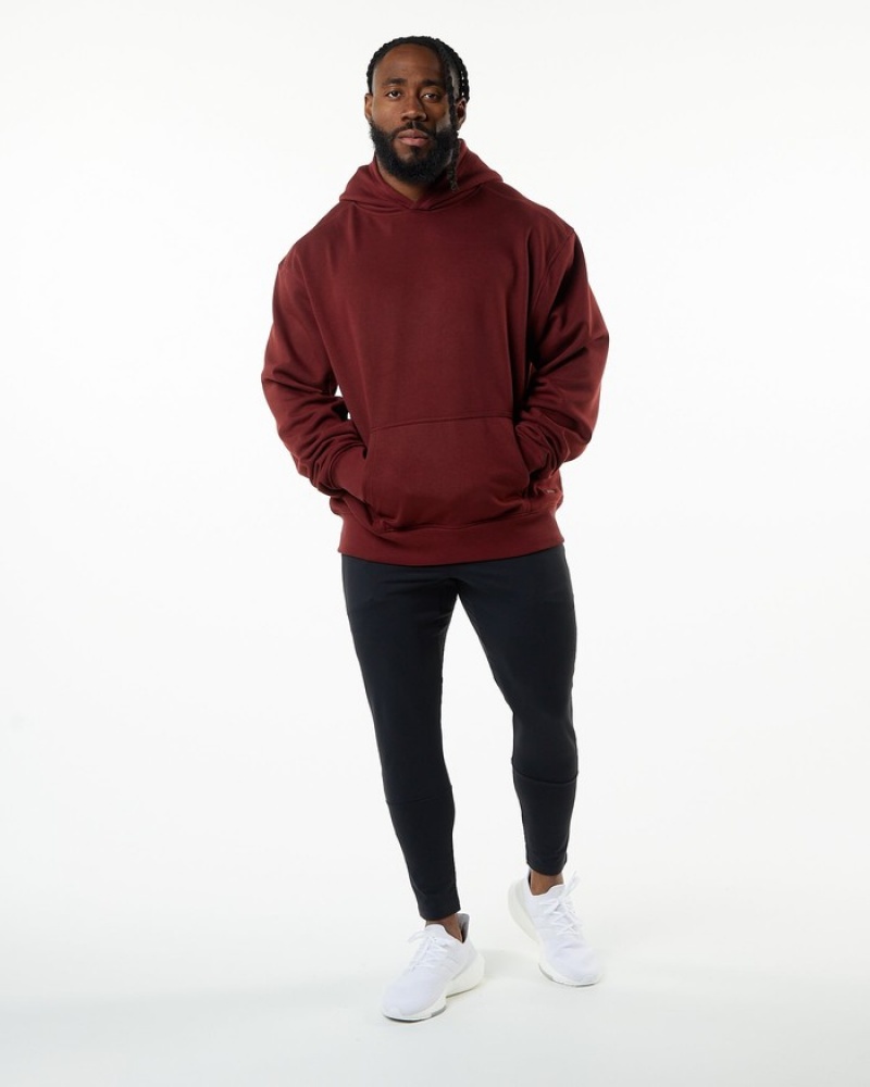 Alphalete Monarch Hoodie Heren Bordeaux | 46UNDIQVM