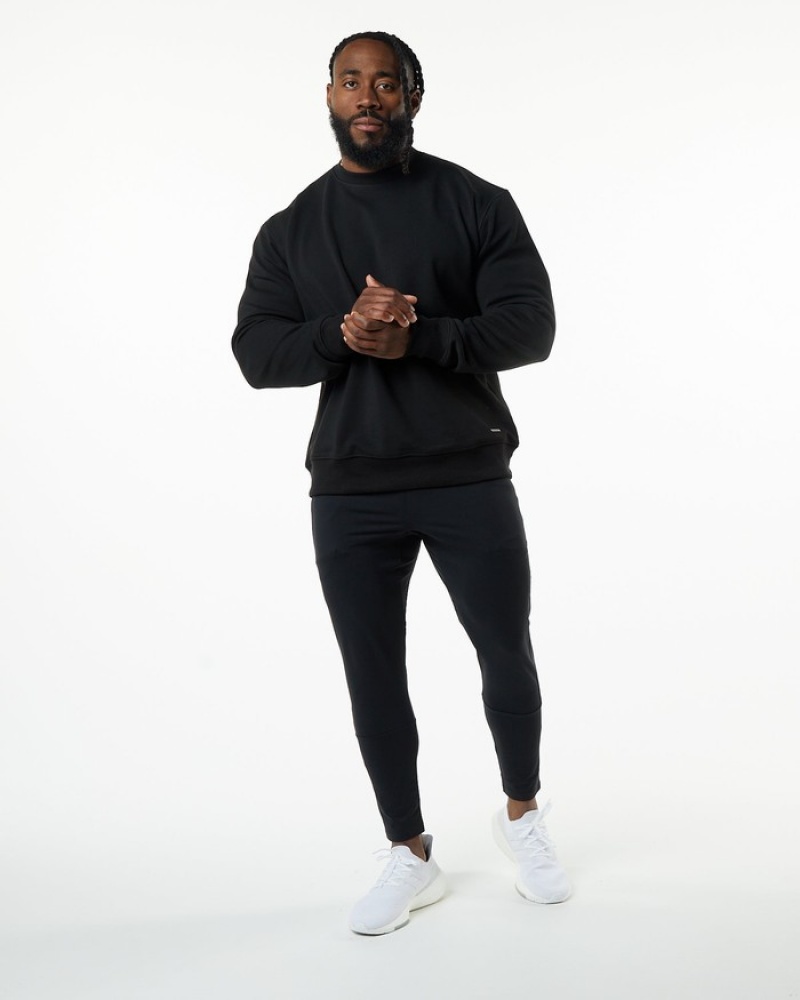 Alphalete Monarch Sweatshirt Heren Zwart | 37ETJYKPA