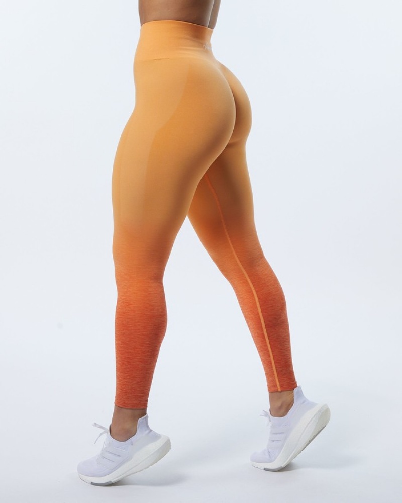 Alphalete Ombre Amplify Leggings Dames Oranje | 43IAZRLPO