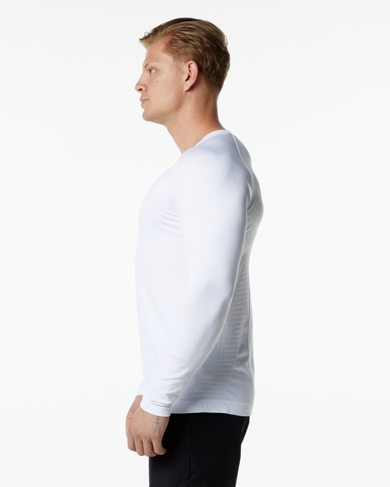 Alphalete Ozone LS Overhemd Heren Wit | 94GLIWQPJ