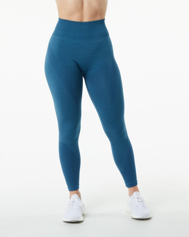 Alphalete Ozone Leggings Dames Blauw | 89ZJMHTQS