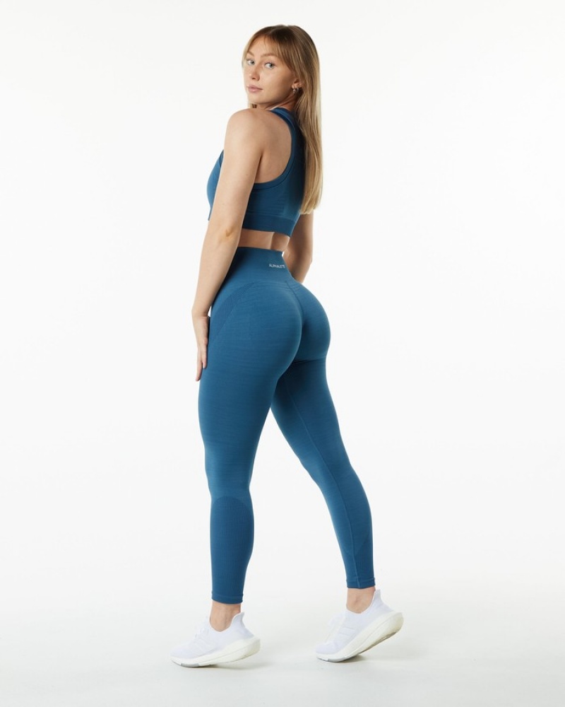 Alphalete Ozone Leggings Dames Blauw | 89ZJMHTQS