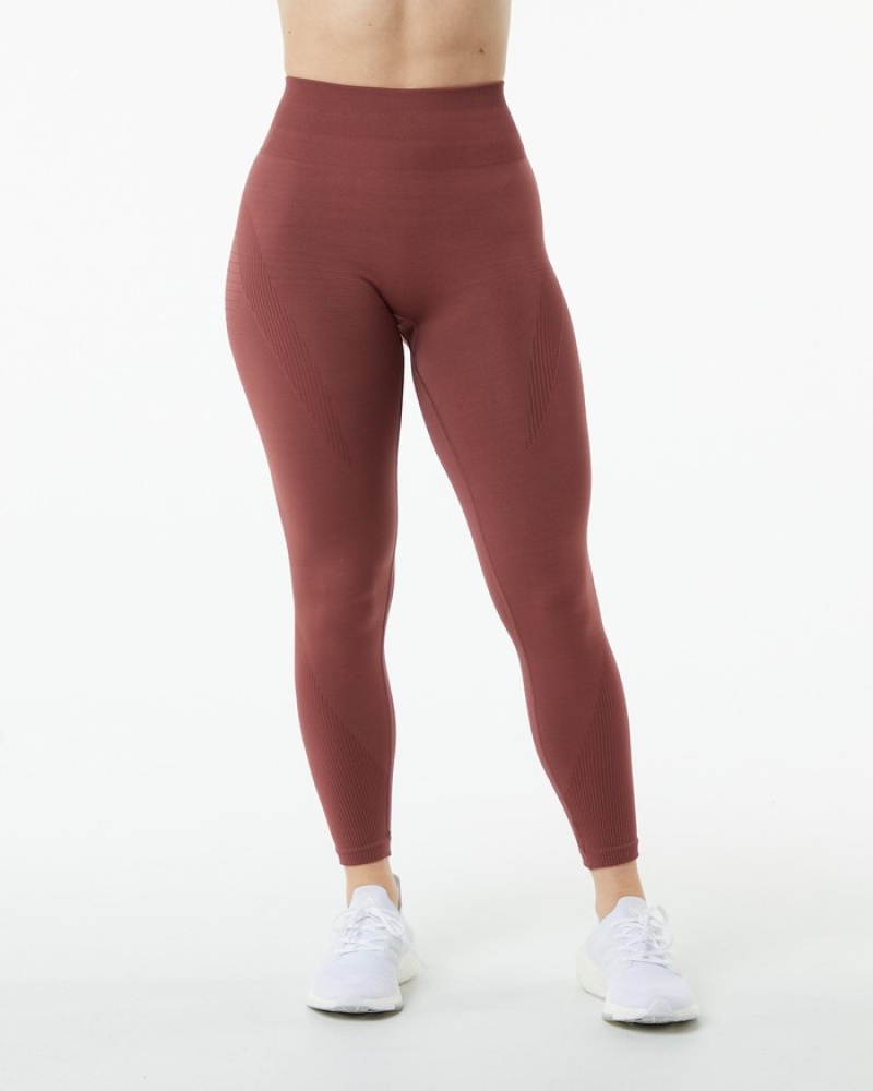 Alphalete Ozone Leggings Dames Bordeaux | 70NDZQUSC