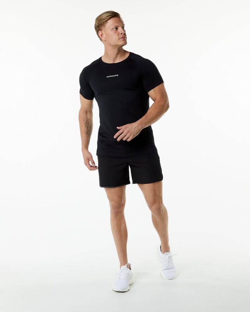 Alphalete Ozone Overhemd Heren Zwart | 13GIUQEVX