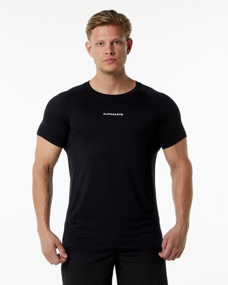 Alphalete Ozone Overhemd Heren Zwart | 13GIUQEVX