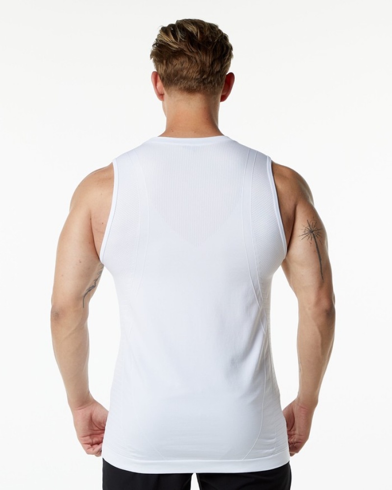 Alphalete Ozone Tanktop Heren Wit | 65URQVBJY