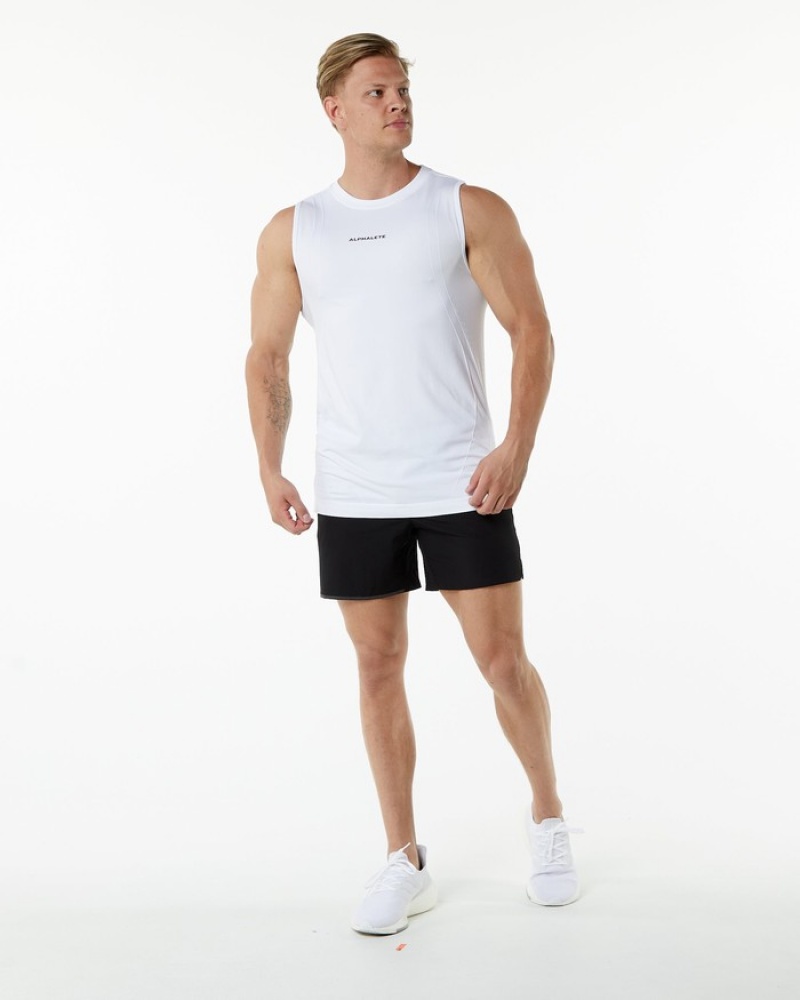 Alphalete Ozone Tanktop Heren Wit | 65URQVBJY