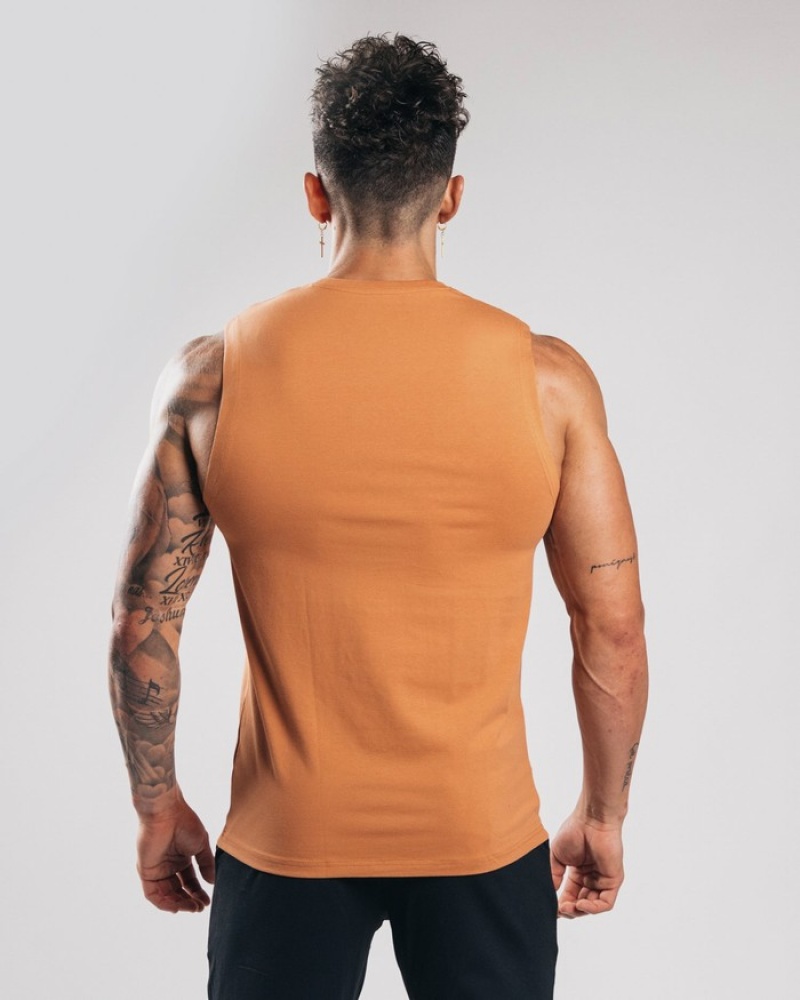 Alphalete Performance Axis Tanktop Heren Oranje | 49ZFBVPLG