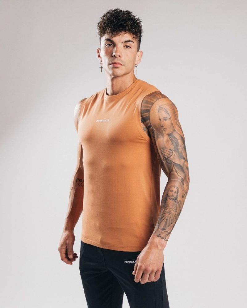 Alphalete Performance Axis Tanktop Heren Oranje | 49ZFBVPLG