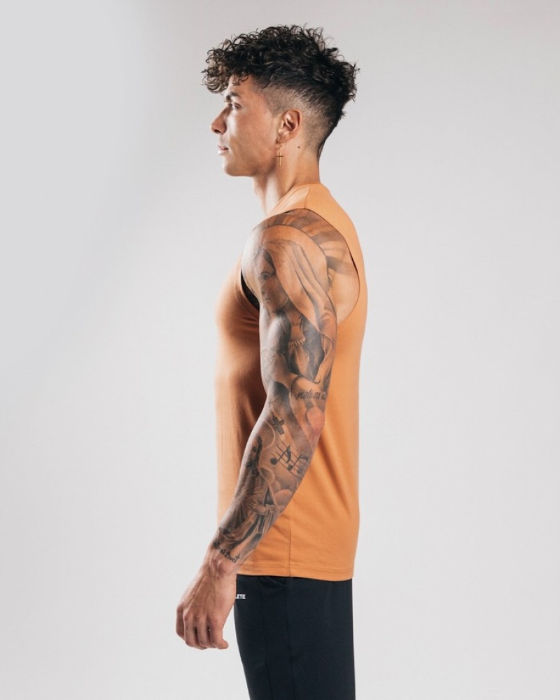 Alphalete Performance Axis Tanktop Heren Oranje | 49ZFBVPLG