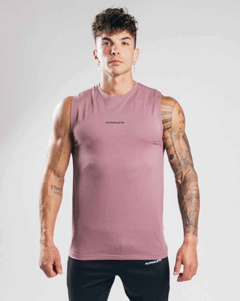 Alphalete Performance Axis Tanktop Heren Paars | 78IMQETAN