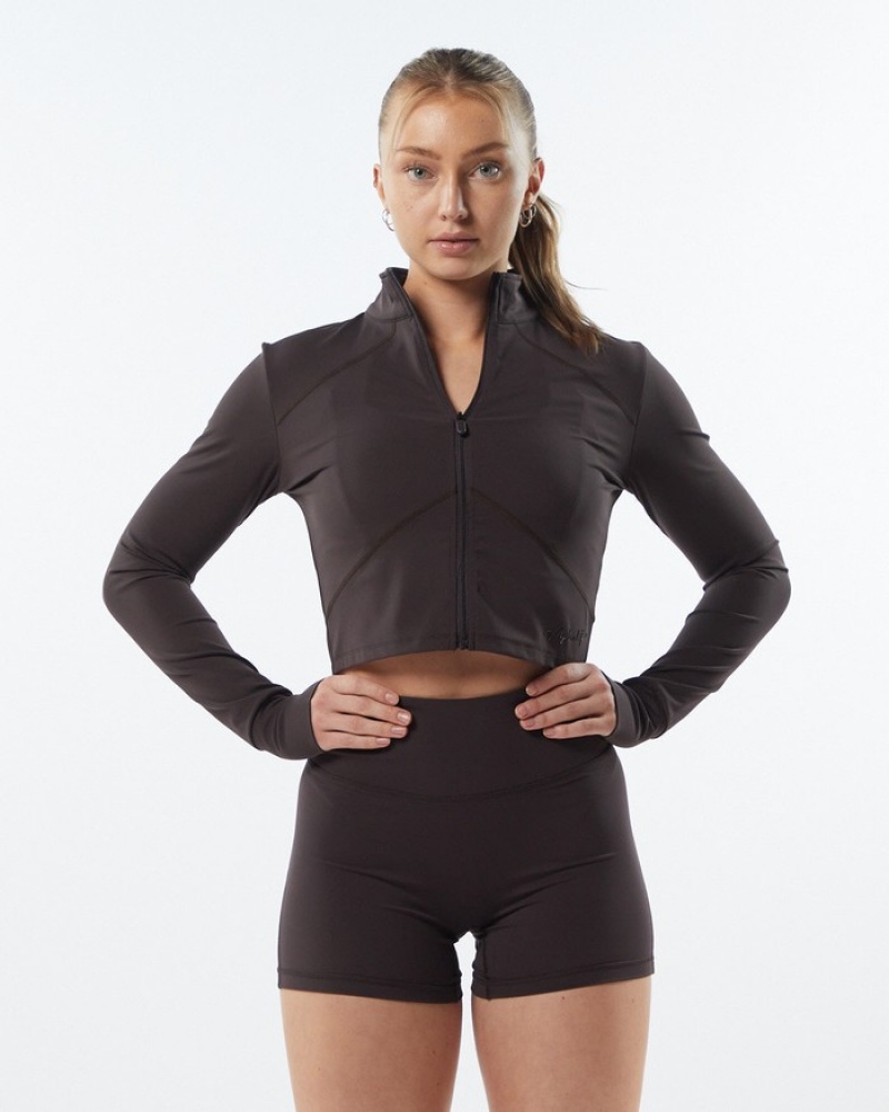 Alphalete Pulse Jassen Dames Grijs | 41UWHFEKV