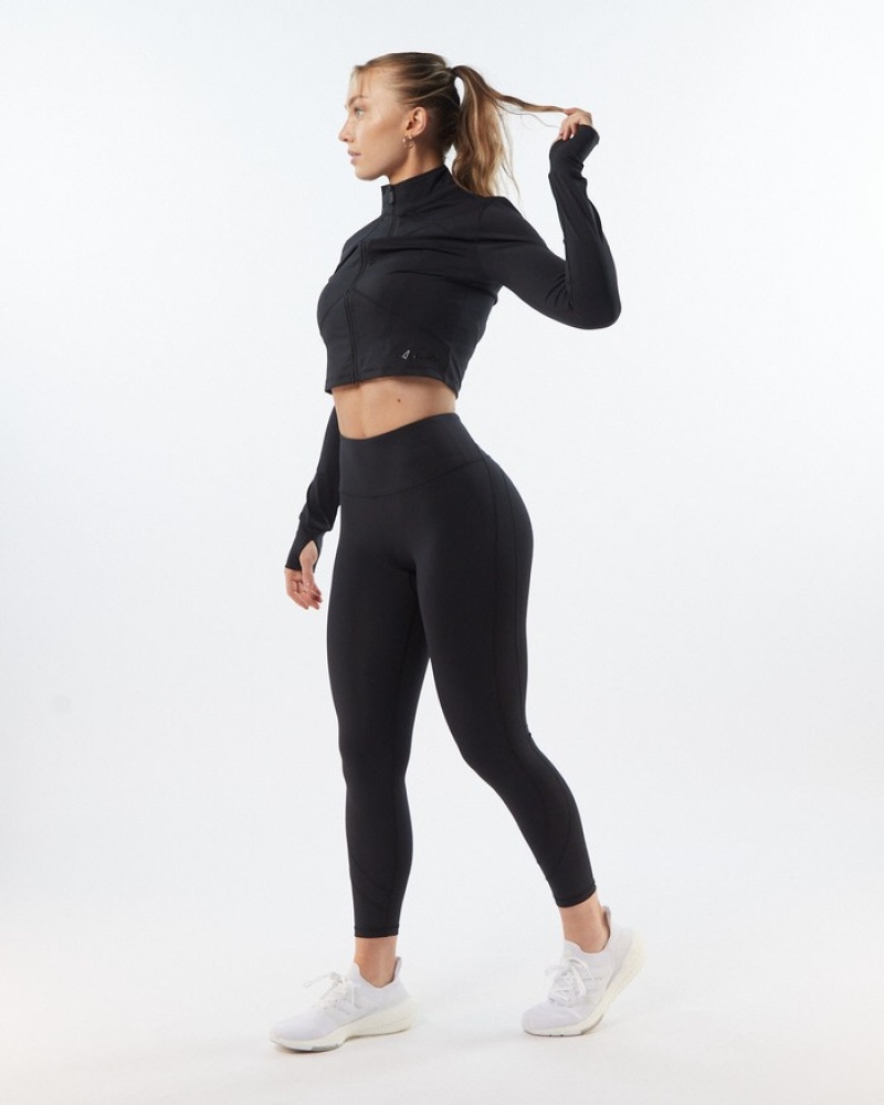 Alphalete Pulse Surge Leggings Dames Zwart | 43VGRQDLE