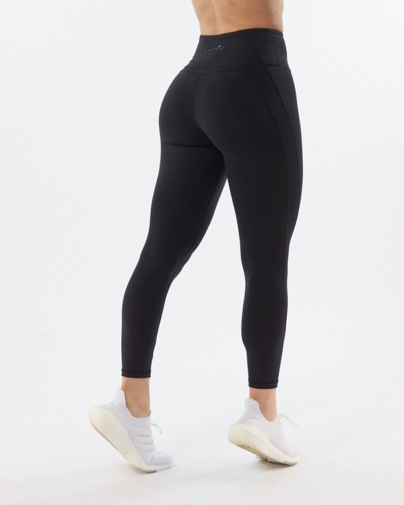 Alphalete Pulse Surge Leggings Dames Zwart | 43VGRQDLE