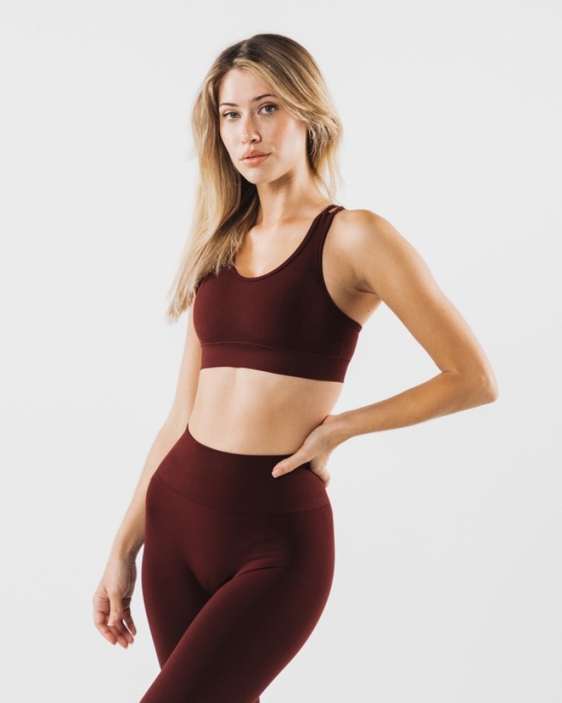 Alphalete Revival BH Dames Bordeaux | 05DEMLCFO