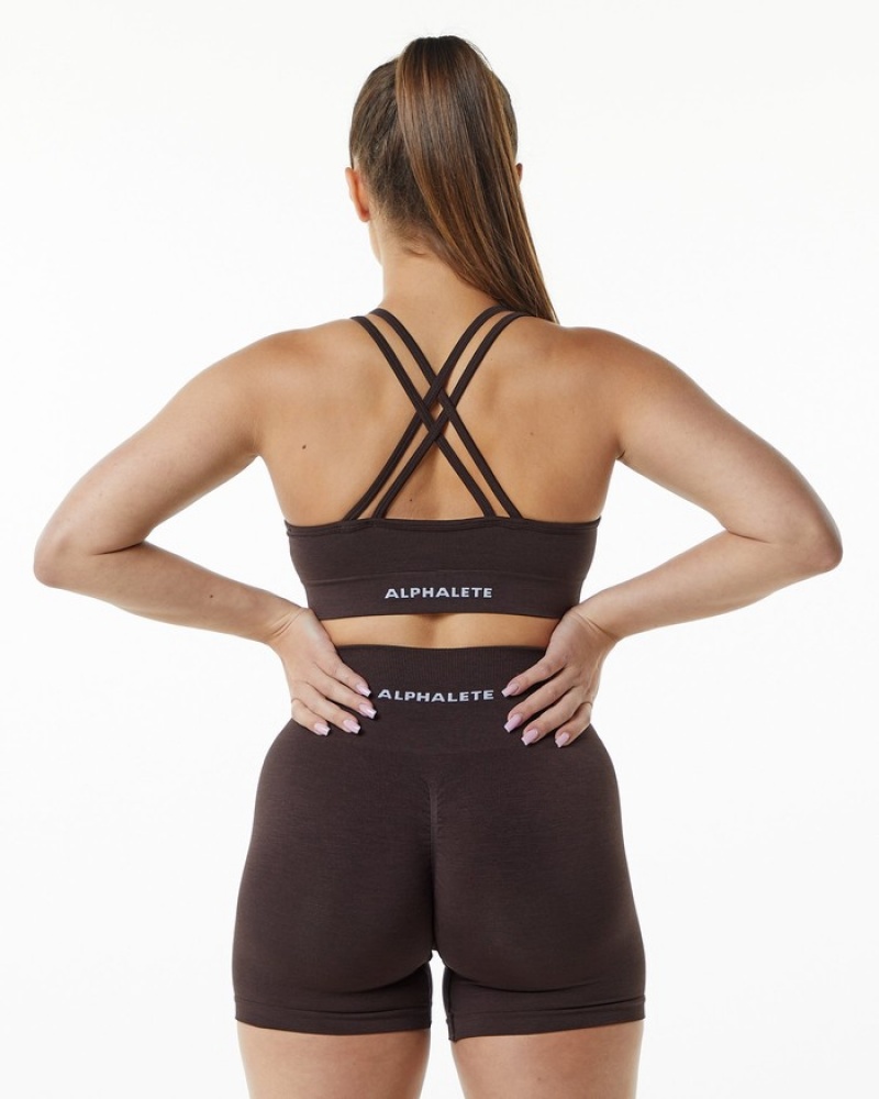 Alphalete Revival BH Dames Chocola | 12UXPKONZ