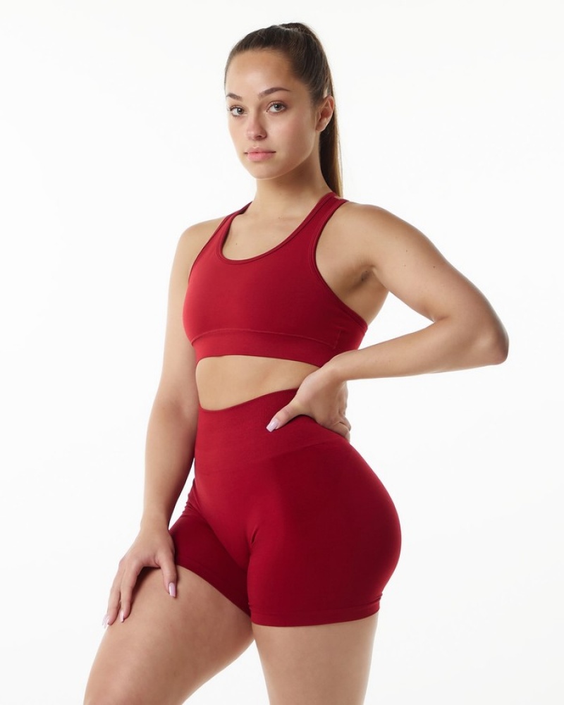 Alphalete Revival BH Dames Dieprood | 13KDIEOYN